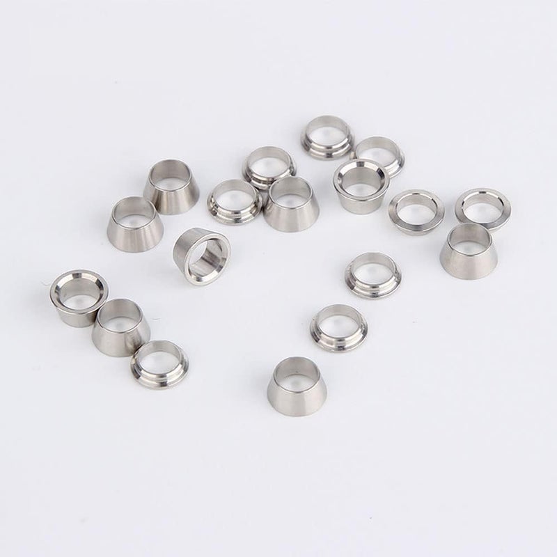 Pysrych Stainless Steel 304 Compression Tube Fitting, Sleeve 5/8" Tube OD Double Ferrule Ring（Pack of 10 Pairs) - Image 4